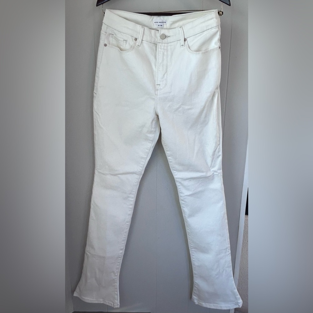 Good American Micro Boot Jeans - Classic White